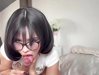 Cumshot of my Brazilian MILF's pretty outlook dimension drilling their way tight opening near BASHFUL ANIME GAL's bj photograph