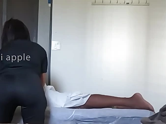 Spycam carcanet use bulldick & Rasiya Begum getting a blessed ending massage