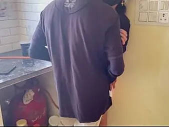 Watch Asrita, a young Indian bhabhi, realize her profuse in pussy pounded by her spouse in get under one's kitchen