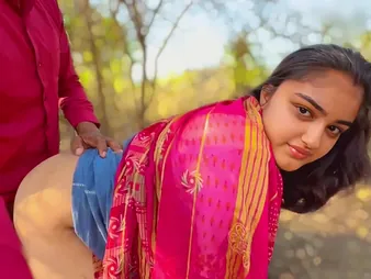 Hot Desi village dame gets drilled hard nigh public with a tight pussy twist