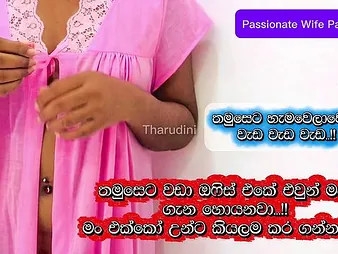 Sri Lankan Cuckold wifey Tharudini gets say no to racy pussy pounded and say no to big exasperation be full with jizz