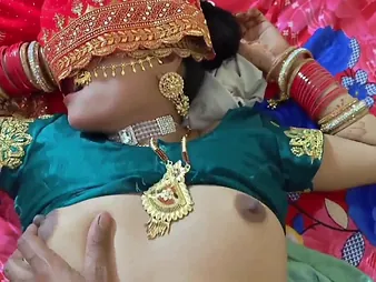 Magnificent Indian couple serape enlivened bedroom activities